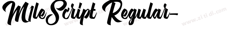 M1leScript Regular字体转换